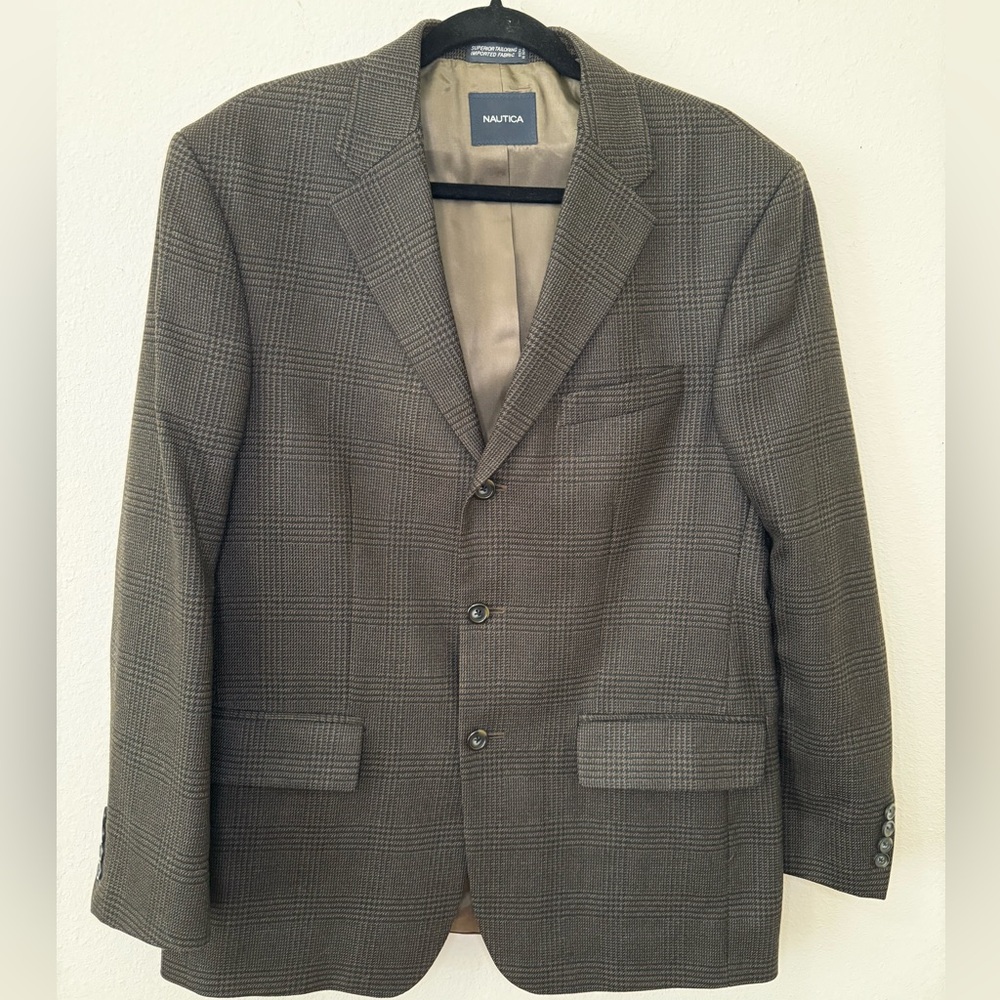 Nautica 40R Blazer/Sports Coat Lambs Wool